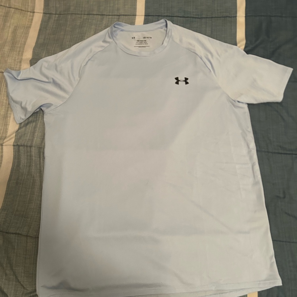Under Armour Tech Tee, Large Light Blue